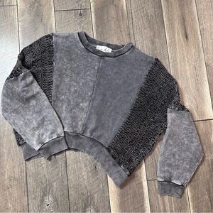 Love Lola Stonewash Crop Crewneck